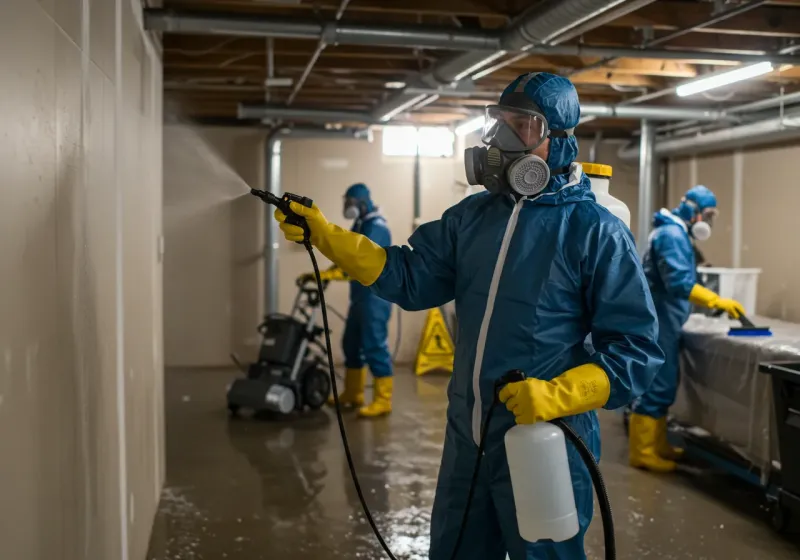 Basement Sanitization and Antimicrobial Treatment process in Blackfoot, ID
