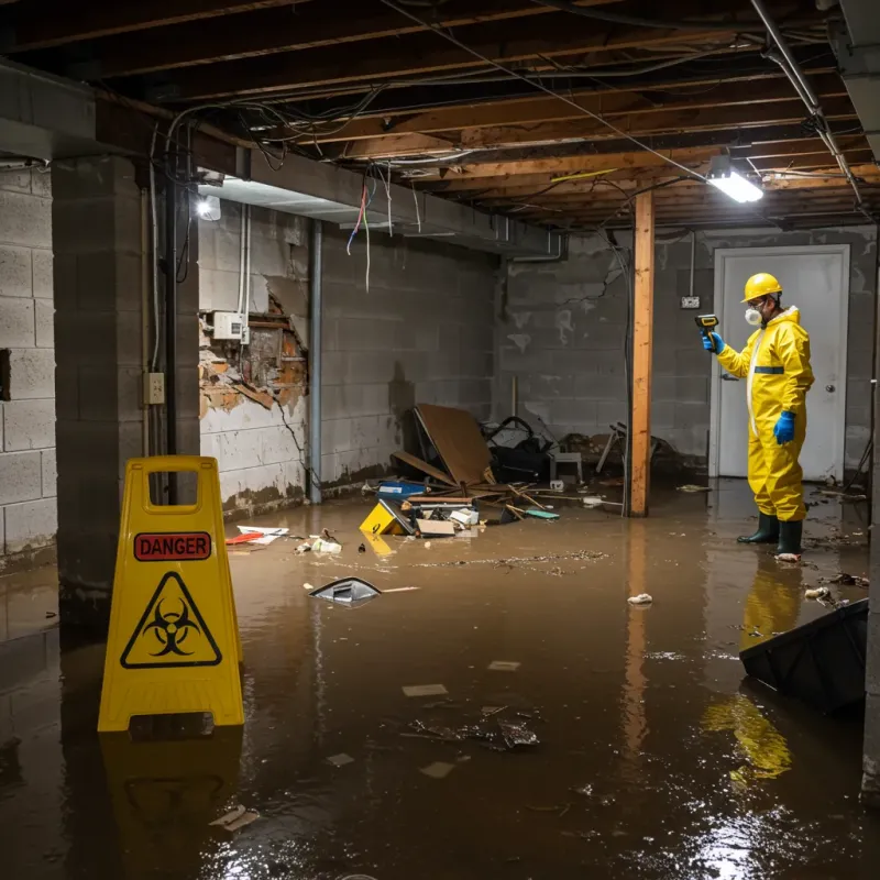 Flooded Basement Electrical Hazard in Blackfoot, ID Property