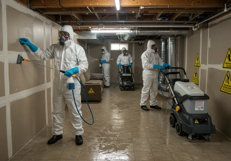 Basement Moisture Removal and Structural Drying process in Blackfoot, ID